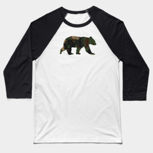 Mens Camouflage Daddy Bear | BearlyBrand Baseball T-Shirt