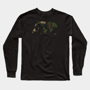 Mens Camouflage Daddy Bear | BearlyBrand Long Sleeve T-Shirt