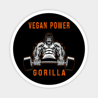 vegan power workout muscle gorilla bodybuilding Magnet