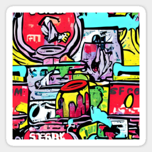 authentic 70s pop art pattern Magnet