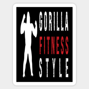 vegan power workout muscle gorilla bodybuilding Sticker