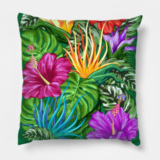 Tropical Flora Summer Mood Pillow