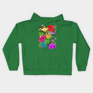 Tropical Flora Summer Mood Kids Hoodie