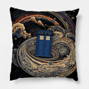 Tardis - Through Time And Space Pillow