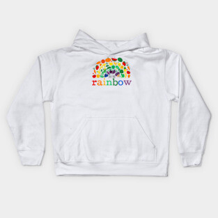 Eat the Rainbow - Vegetable, Vegan, Vegetarian, Plant Based Diet Kids Hoodie