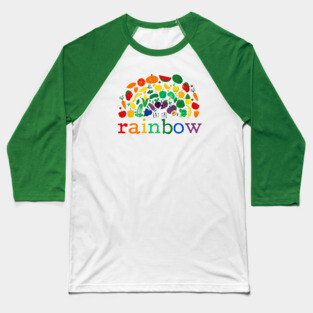 Eat the Rainbow - Vegetable, Vegan, Vegetarian, Plant Based Diet Baseball T-Shirt