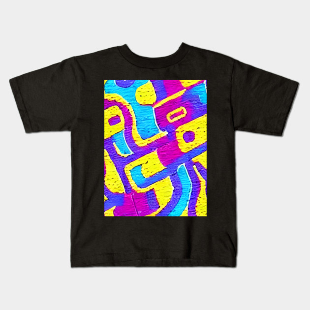 ABSTRACT COLORFUL 90S POP ART Kids T-Shirt by Prinyos