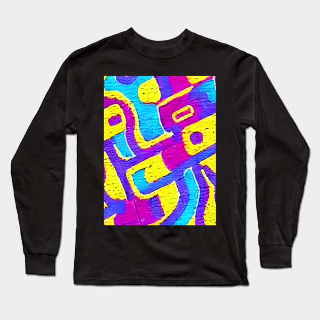ABSTRACT COLORFUL 90S POP ART Long Sleeve T-Shirt by Prinyos