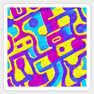ABSTRACT COLORFUL 90S POP ART Magnet
