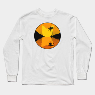 Cat Sunset Long Sleeve T-Shirt