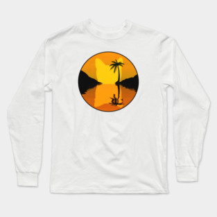 Cat Sunset Long Sleeve T-Shirt
