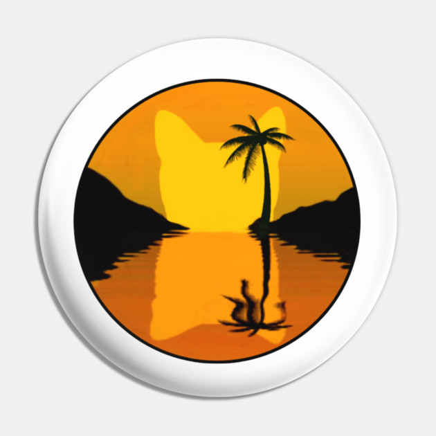 Cat Sunset Pin by Pete the Cat Guy