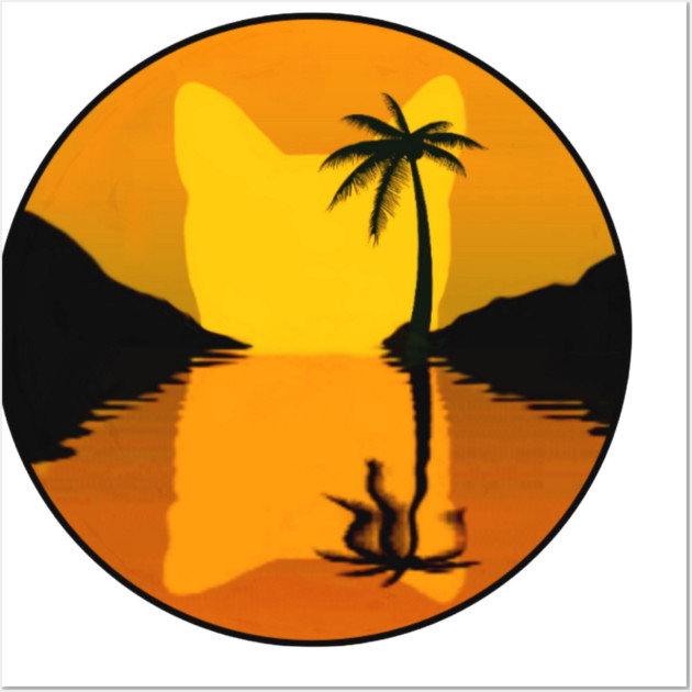 Cat Sunset Wall Art by Pete the Cat Guy