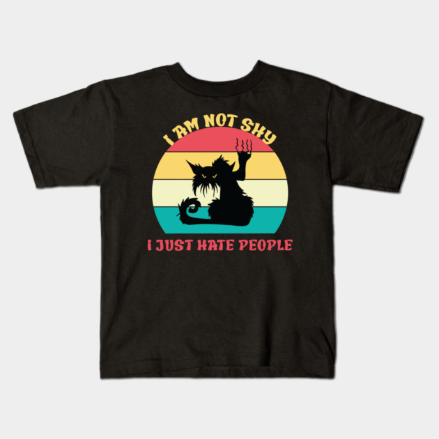 I am not shy, I just hate people Kids T-Shirt by Prinyos