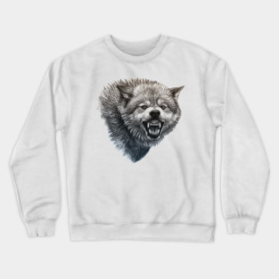 Snarling Wolf Crewneck Sweatshirt