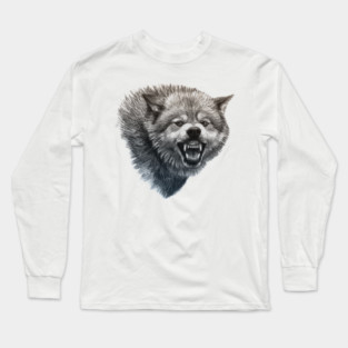 Snarling Wolf Long Sleeve T-Shirt