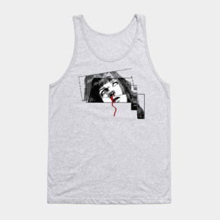 Mia Wallace Glitch Art ∆∆∆ Aesthetic Graphic Design Tank Top