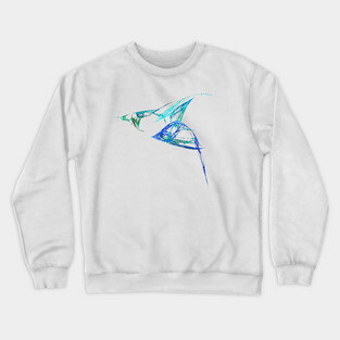 Line Drawings - Bluebird in Flight Crewneck Sweatshirt