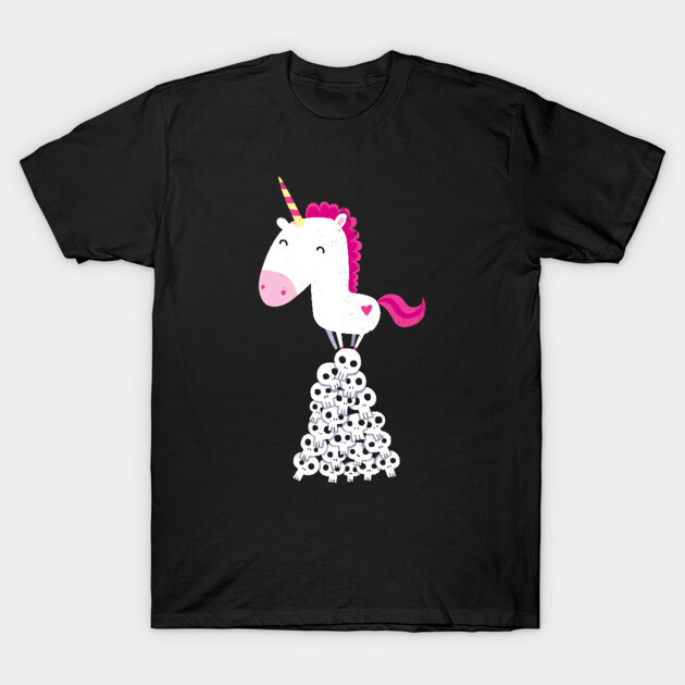 Skulls: Killer Unicorn T-Shirt by DinoMike