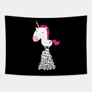Skulls: Killer Unicorn Tapestry