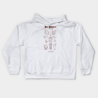 Tiki cocktails Kids Hoodie