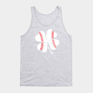 Lucky Baseball St Patricks Day Gift Men Catcher Shamrock Tank Top