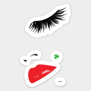 Irish Eyelashes in Vogue St Patrick Sexy Sticker