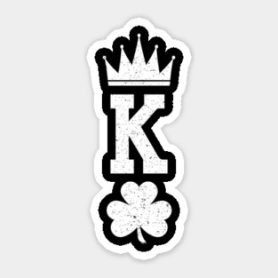 Shamrock King St Patrick Humor Sticker
