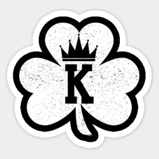Shamrock King Saint Patrick Humor Sticker