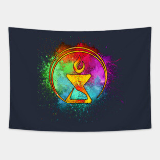 Small Print Splash Chalice Tapestry