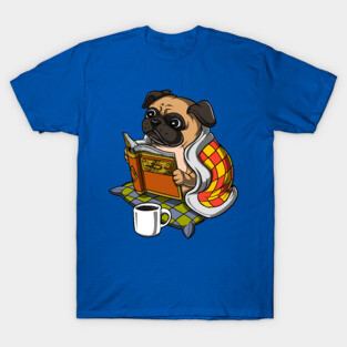 Pug Book Reading Dog T-Shirt