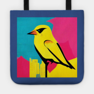Colourful Canary Abstract Tote