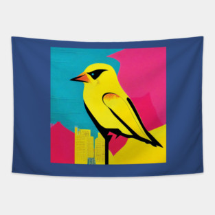 Colourful Canary Abstract Tapestry