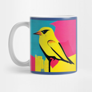 Colourful Canary Abstract Mug
