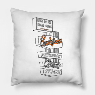 Bastiens's Restaurant Home of the Sugar Steak in Denver, Colorado Pillow