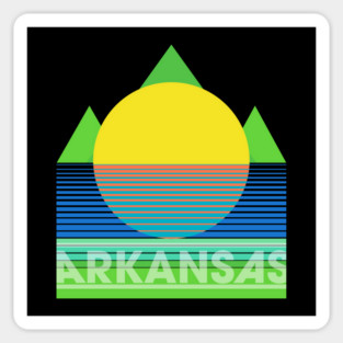 Neon Arkansas Sticker