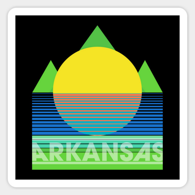 Neon Arkansas Sticker by rt-shirts