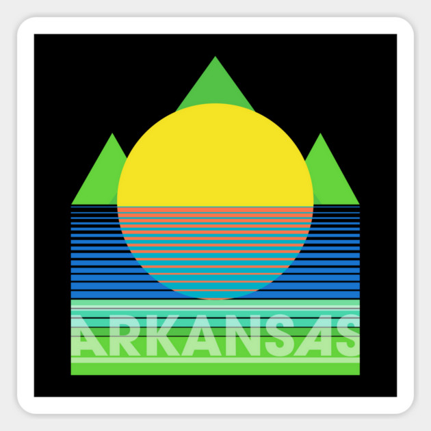 Neon Arkansas Magnet by rt-shirts