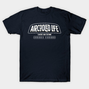 Aircooled Life - Classic Car Culture Bay Window bus design T-Shirt