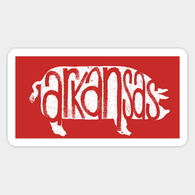 Arkansas Hog Silhouette Magnet by rt-shirts