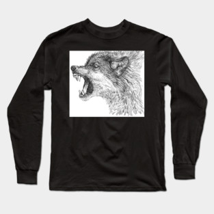 Snarling Wolf Long Sleeve T-Shirt
