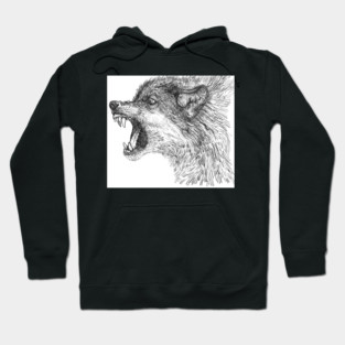Snarling Wolf Hoodie