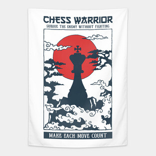 Chess Warrior King Tapestry