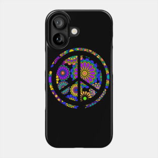 Flower Power Peace Sign Phone Case