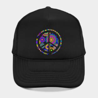 Flower Power Peace Sign Hat