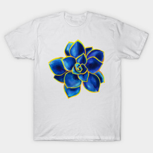 Blue Succulent T-Shirt