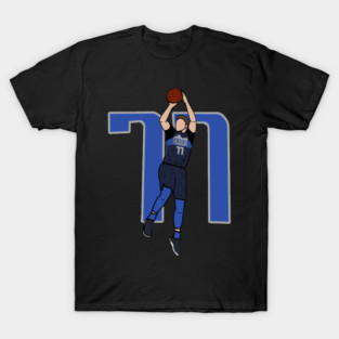Luka Doncic 77 Fadeaway Jumpshot - NBA Dallas Mavericks T-Shirt
