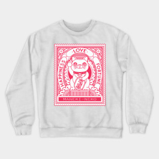 Maneki Neko Stamp Crewneck Sweatshirt