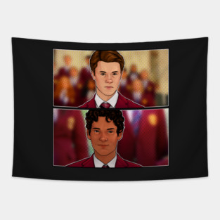 Young Royals Wilhelm and Simon season 2 final drawing Tapestry