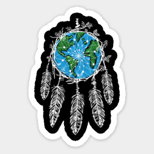 Earth Dream Catcher Shield Gift for Earth Day Sticker